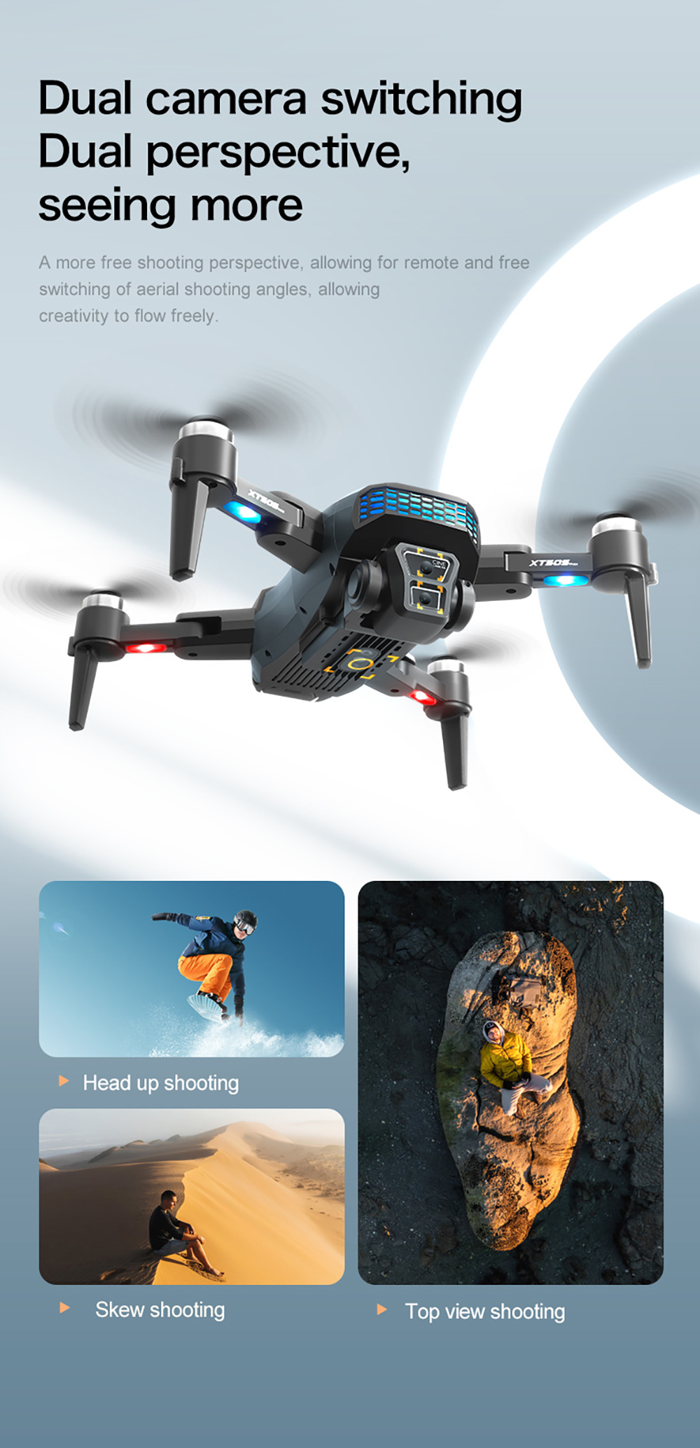 LSRC-XT505-GPS-5G-WiFi-FPV-mit-720P-HD-Dual-Kamera-Servo-Gimbal-360deg-Hindernisvermeidung-optischen-2018253-10